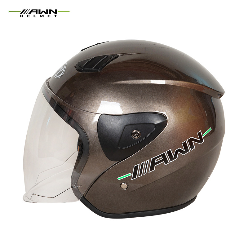 abs福马awn电动摩托车头盔四季盔大半盔厂家直供广告盔加工