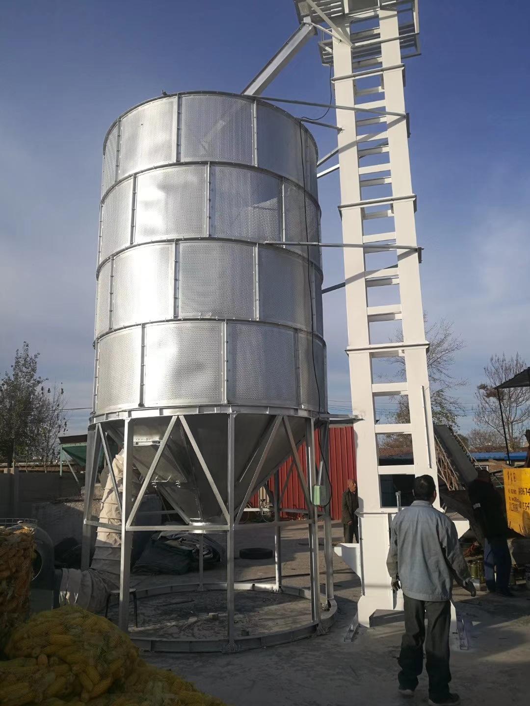 稻谷小麦玉米储存风干通风仓临时周转长期存储钢板粮仓规格可定制