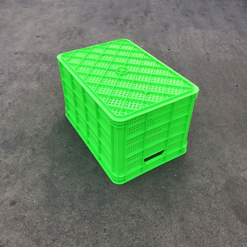江苏绿色周转筐加厚食品蔬菜筐水果筐长方形服装工厂批发周转筐