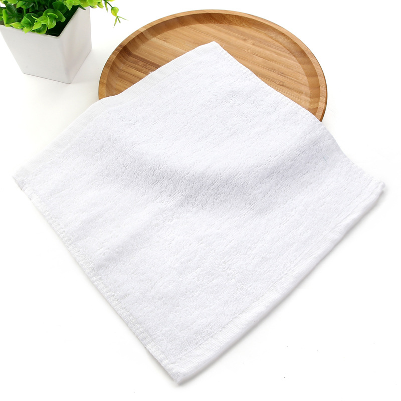 酒店一次性白方巾餐厅小毛巾白手帕一次性擦手巾刺绣logo 白毛巾