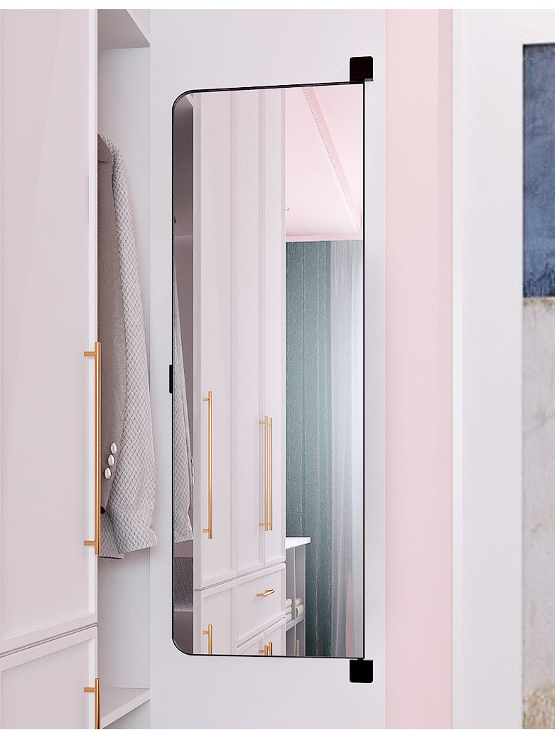 厂家直销衣柜镜子内置推拉穿衣镜隐形旋转试衣镜柜子内装穿衣镜