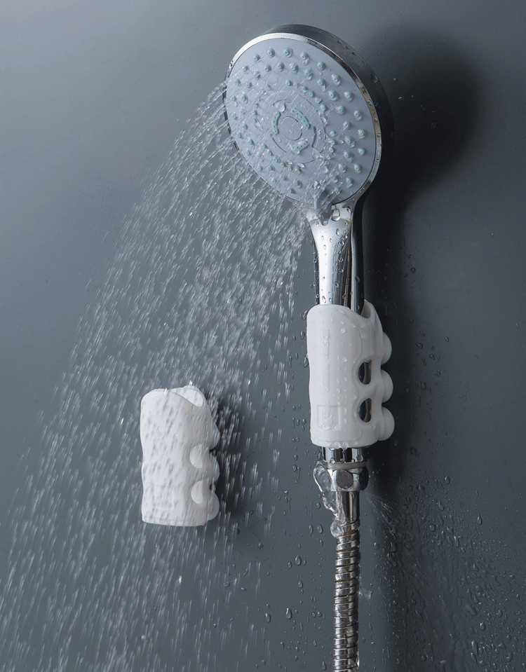 可调节花洒吸盘免打孔吸盘式 无痕淋浴简易蓬头喷头固定底座批发