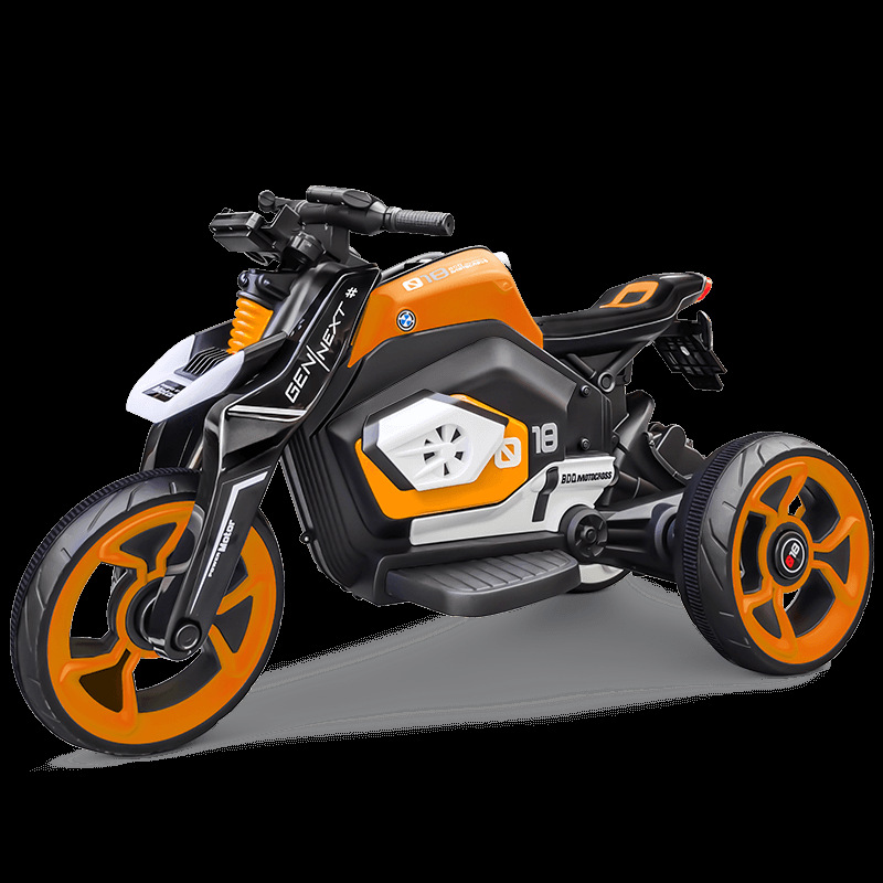 贝多奇新款儿童电动摩托车未来男女宝宝三轮玩具车双驱动