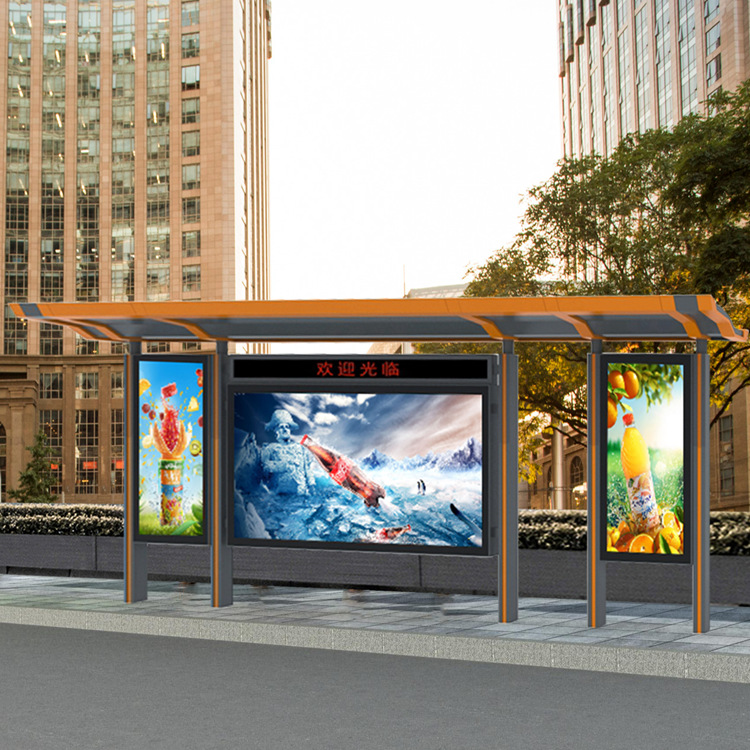 公交站候车亭 户外公车亭/候车亭 pc板候车棚来图可做 快速出货