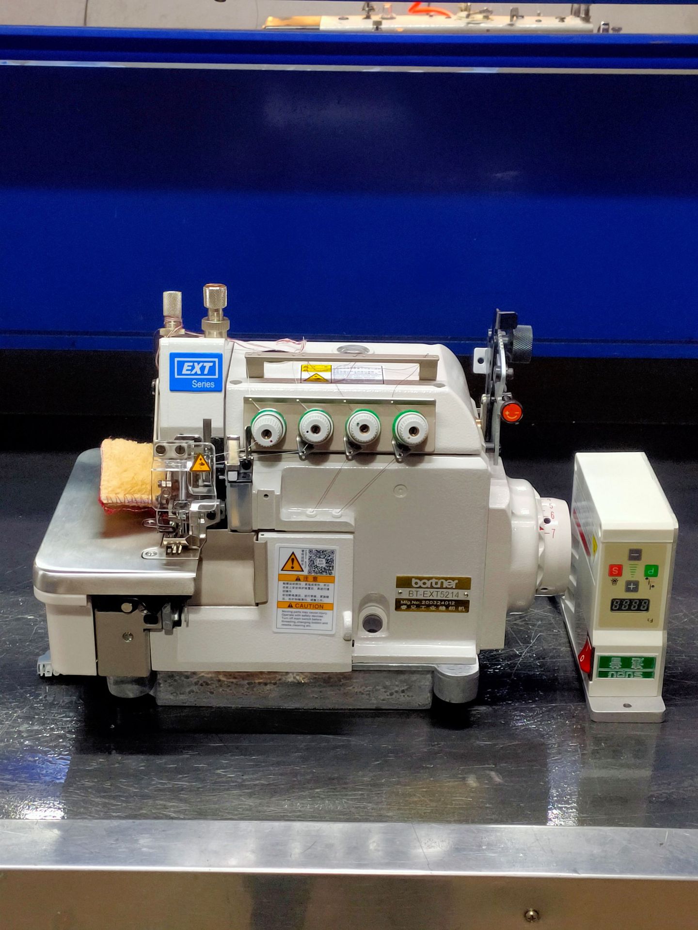 ext电脑直驱厚料同步包缝机 五线锁边机 四线拷边机 工业缝纫机