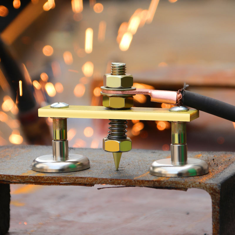 强磁搭铁神器电焊钣金修复机电焊机地线接地打铁线磁铁焊接搭铁头