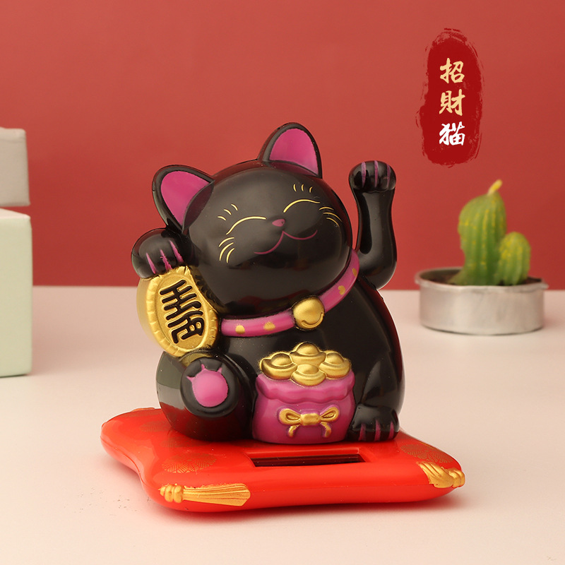 2.5-Inch Small Japanese Solar Waving Hand Cat Cake Baking Decoration Decoration Crafts Manufacturer