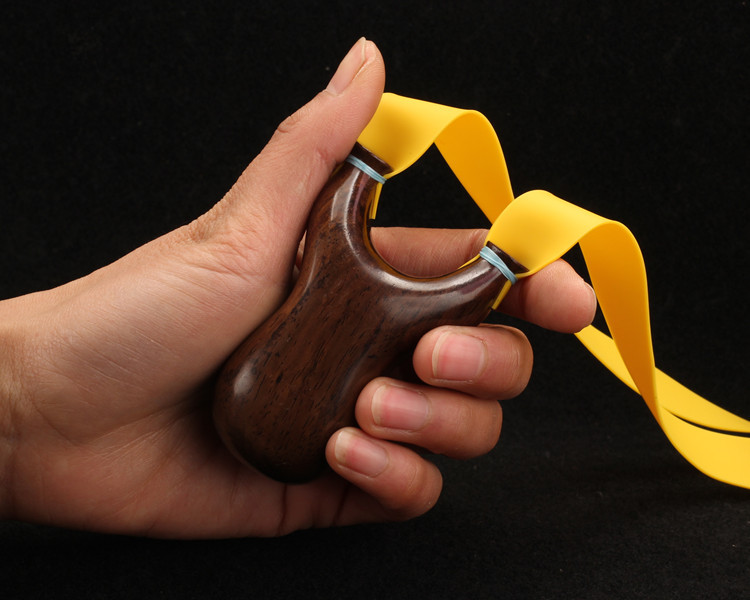 实木黑檀 胖飞虎掌中宝扁皮鸡翅木红檀掌中宝飞虎叉迷你实木弹弓