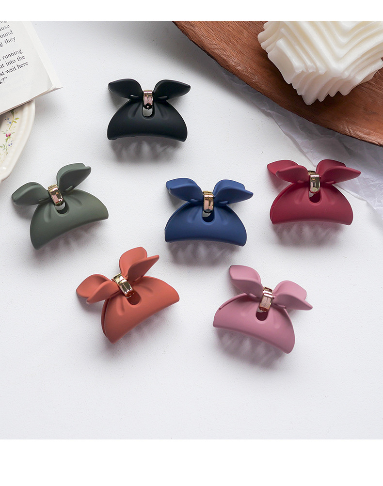 新款发卡磨砂质感小兔子耳朵发夹抓夹中号发抓顶夹韩国发饰