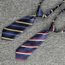 儿童领带条纹印花短学院幼儿园校服制服演出懒人领带批发