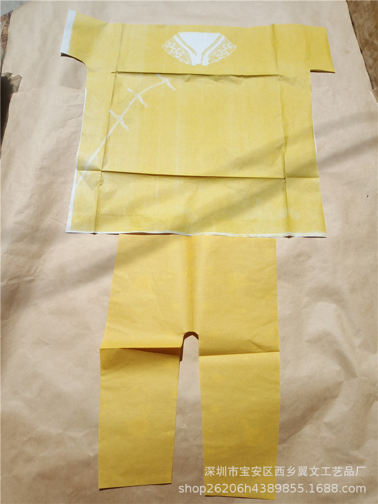 纸活纸扎厂殡葬用品厂白事纸活大全半成品纸衣服五色衣服