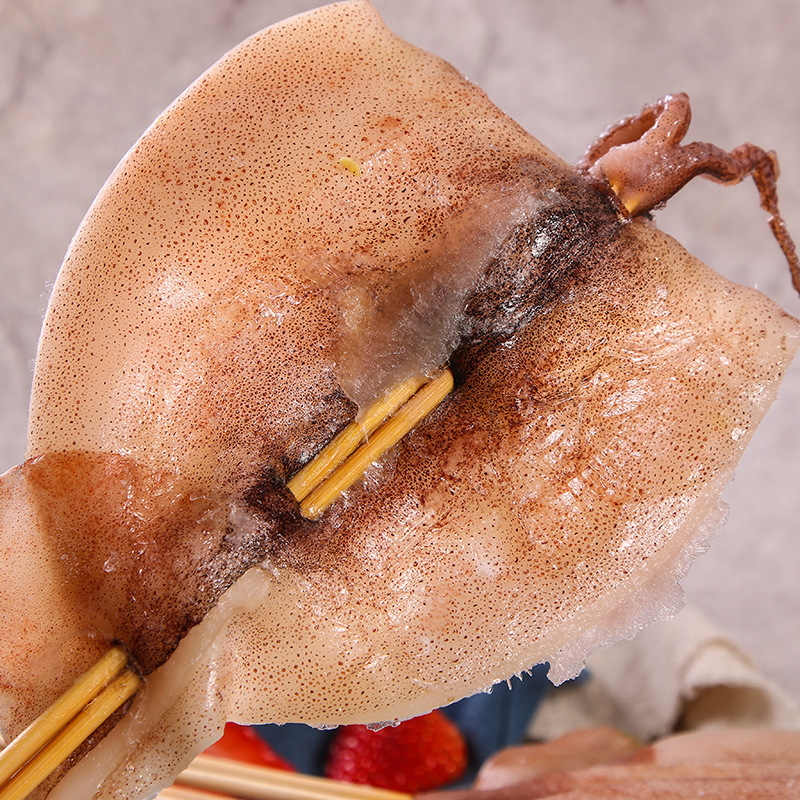 冷冻鱿鱼板70g 铁板鱿鱼串轰炸大鱿鱼烧烤食材冰鲜鱿鱼串生鱿鱼须