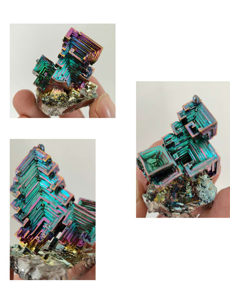 铋晶体铋矿学生科普教学化学元素矿标收藏送礼