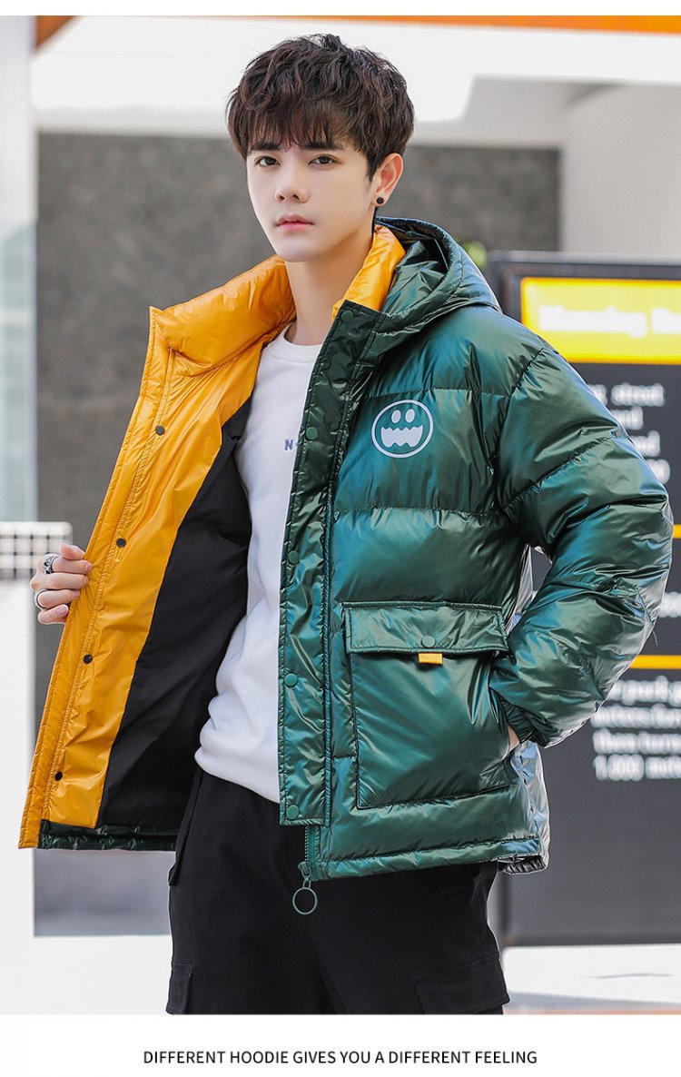 羽绒服男冬季轻薄短款外套青少年情侣装韩版潮冬装特卖跑男羽绒服