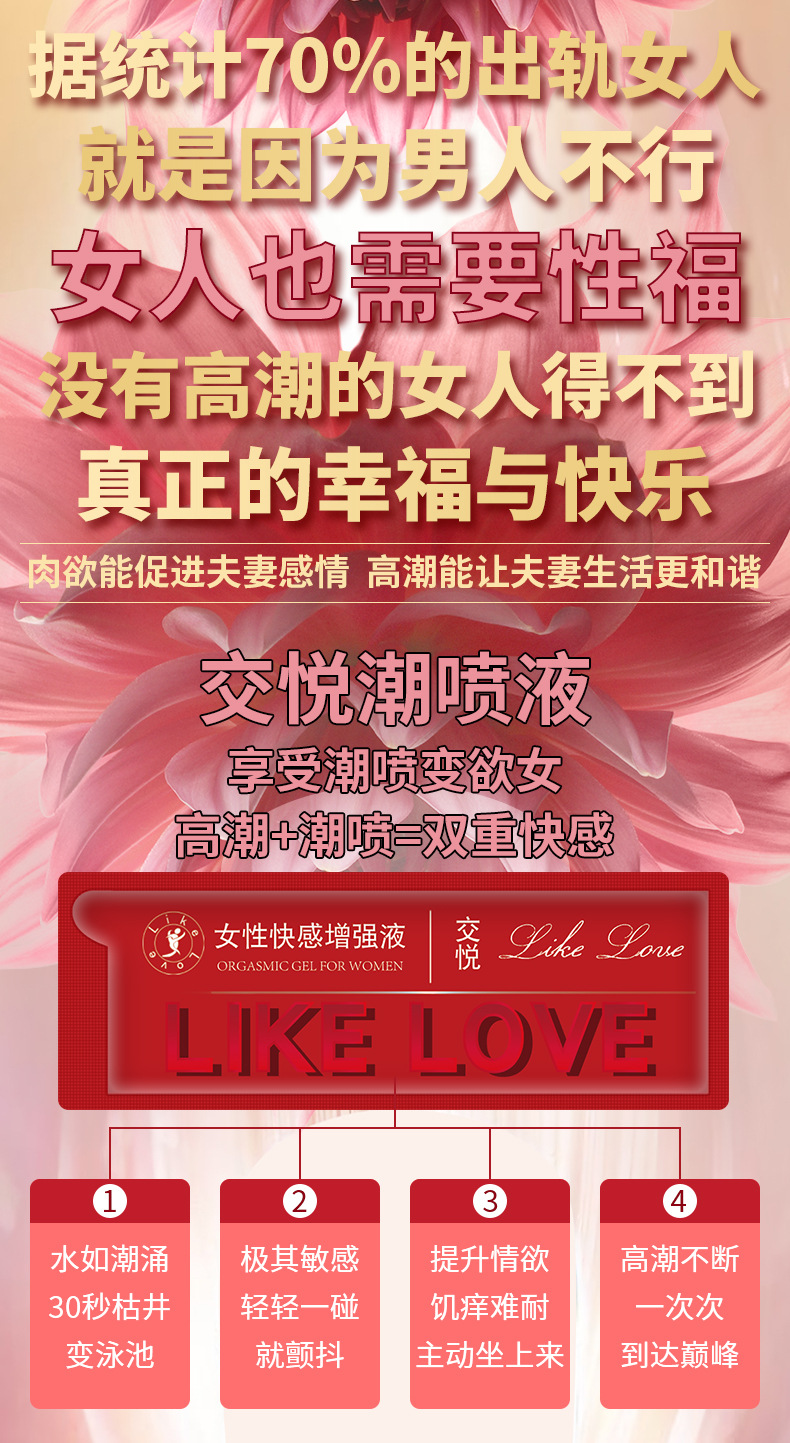 交悦高潮增强液张潮水袋散装卡纸赠品润滑油情趣成人性用品女性