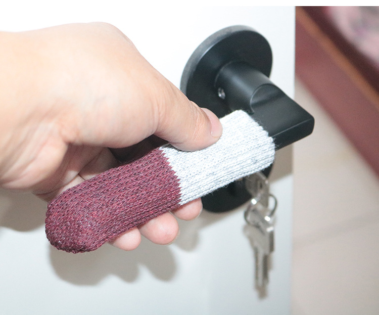 加厚门把手保护套入户门房门冬季不冻手毛绒针织双层加厚门把护套