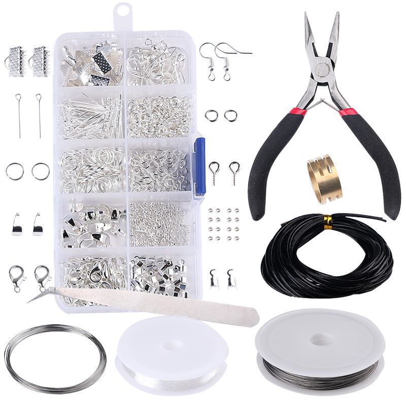 10 Grid Ornament Accessories Combination Set Broken Ring Closed Ring Lobster Buckle Free Ring Shank Handmade Tool Clamp