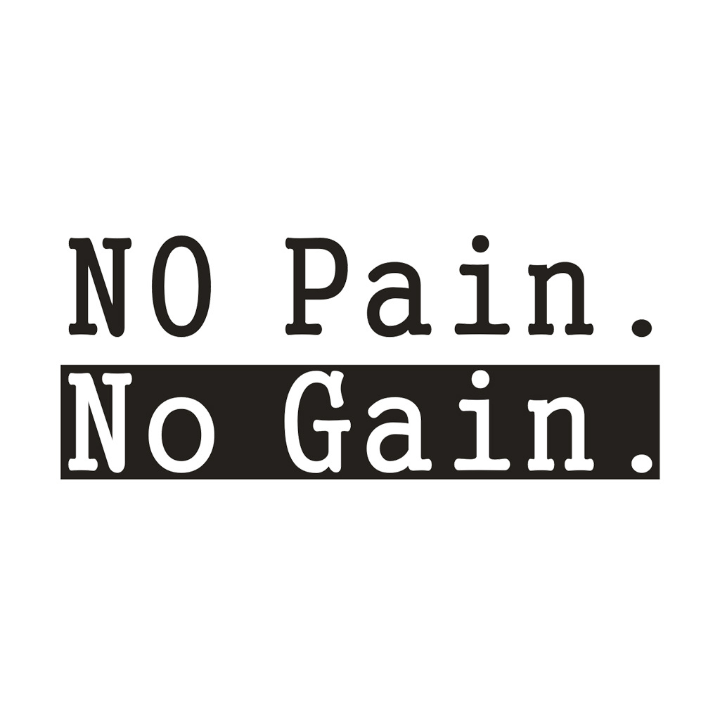 no pain,no gain字母谏言贴纸 不干胶贴纸没有付出没有收获af2024
