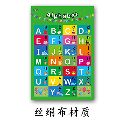 Amazon Children's Education Poster Inkjet English Alphabet Cartoon Animal Decorative Painting for Children's Room