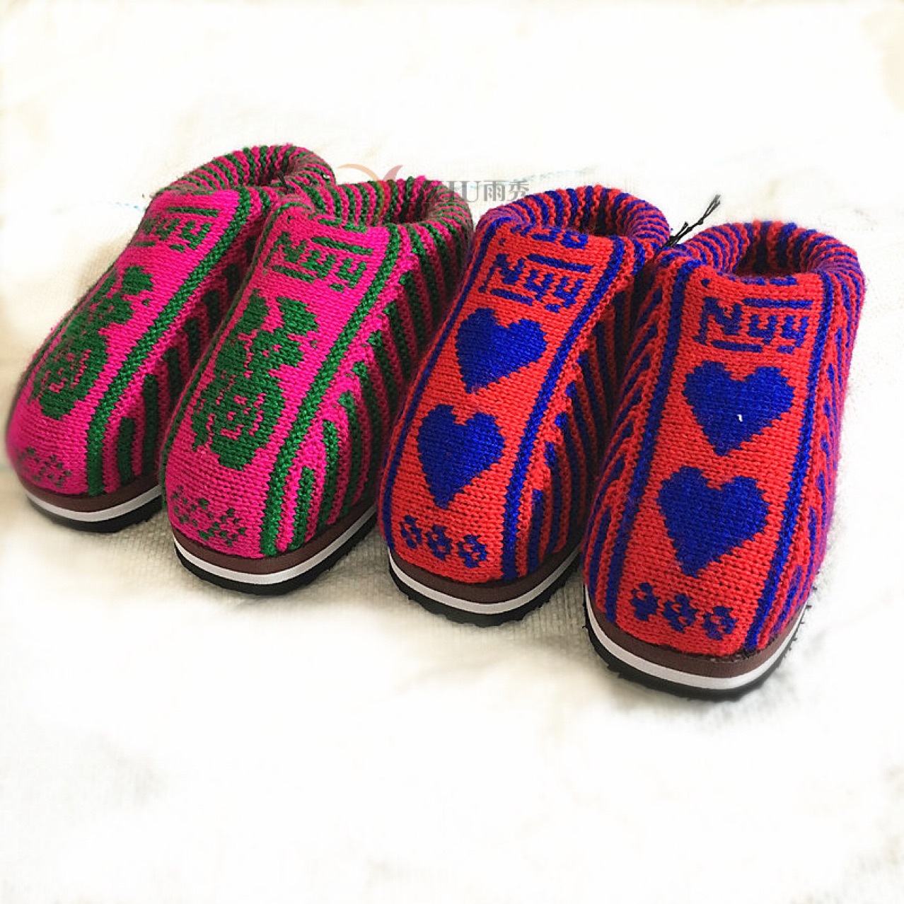 手工毛线拖鞋男女防滑居家保暖冬季拖鞋厂家直销