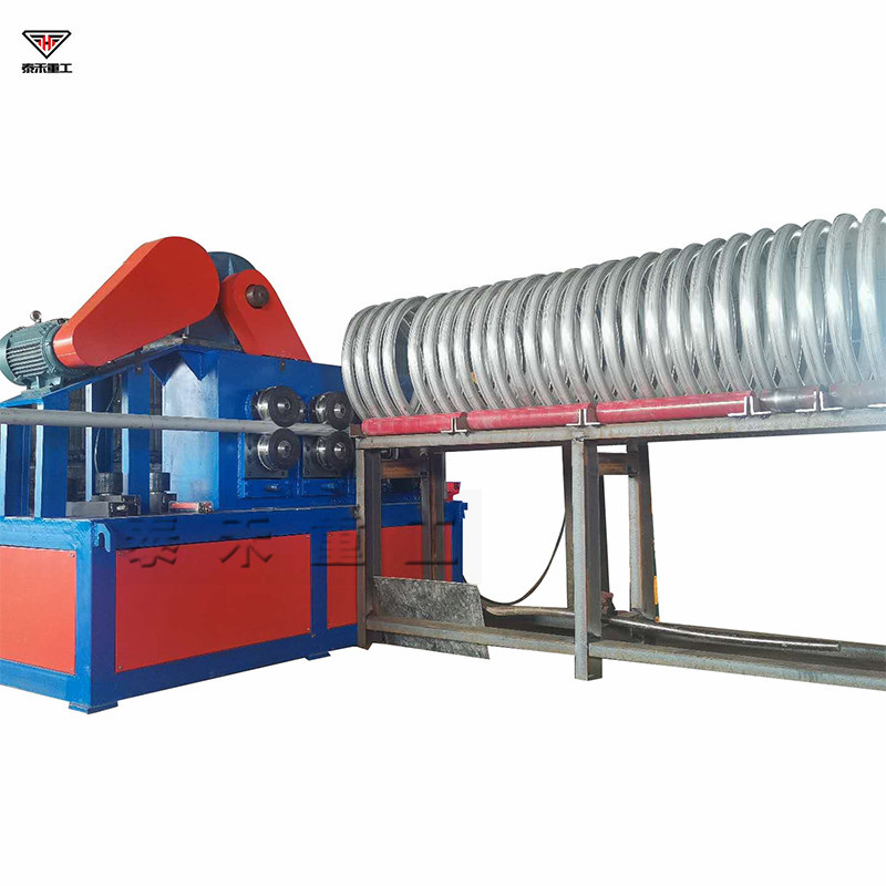 锅炉厂换热器钢管螺旋盘管机螺旋盘管生产线多根管螺旋卷圆机