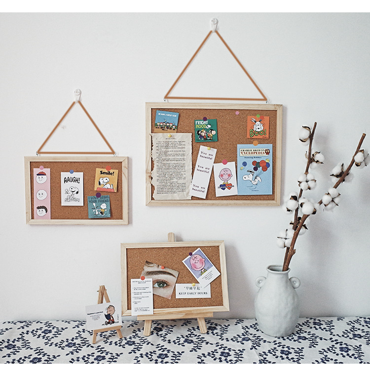 软木板留言板照片背景墙面装饰大学生宿舍记事展示创意桌上毛毡贴