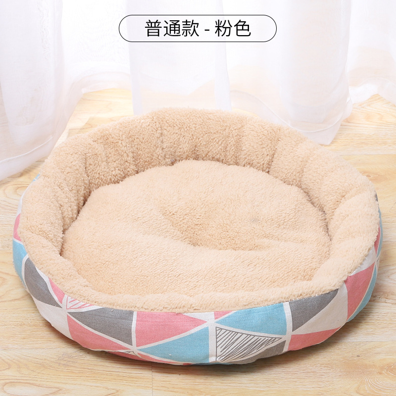 Pet Bed Spot Cashmere Simple Style Kennel Plush Internet Celebrity Canvas Four Seasons Universal Pet Cat Nest Wholesale