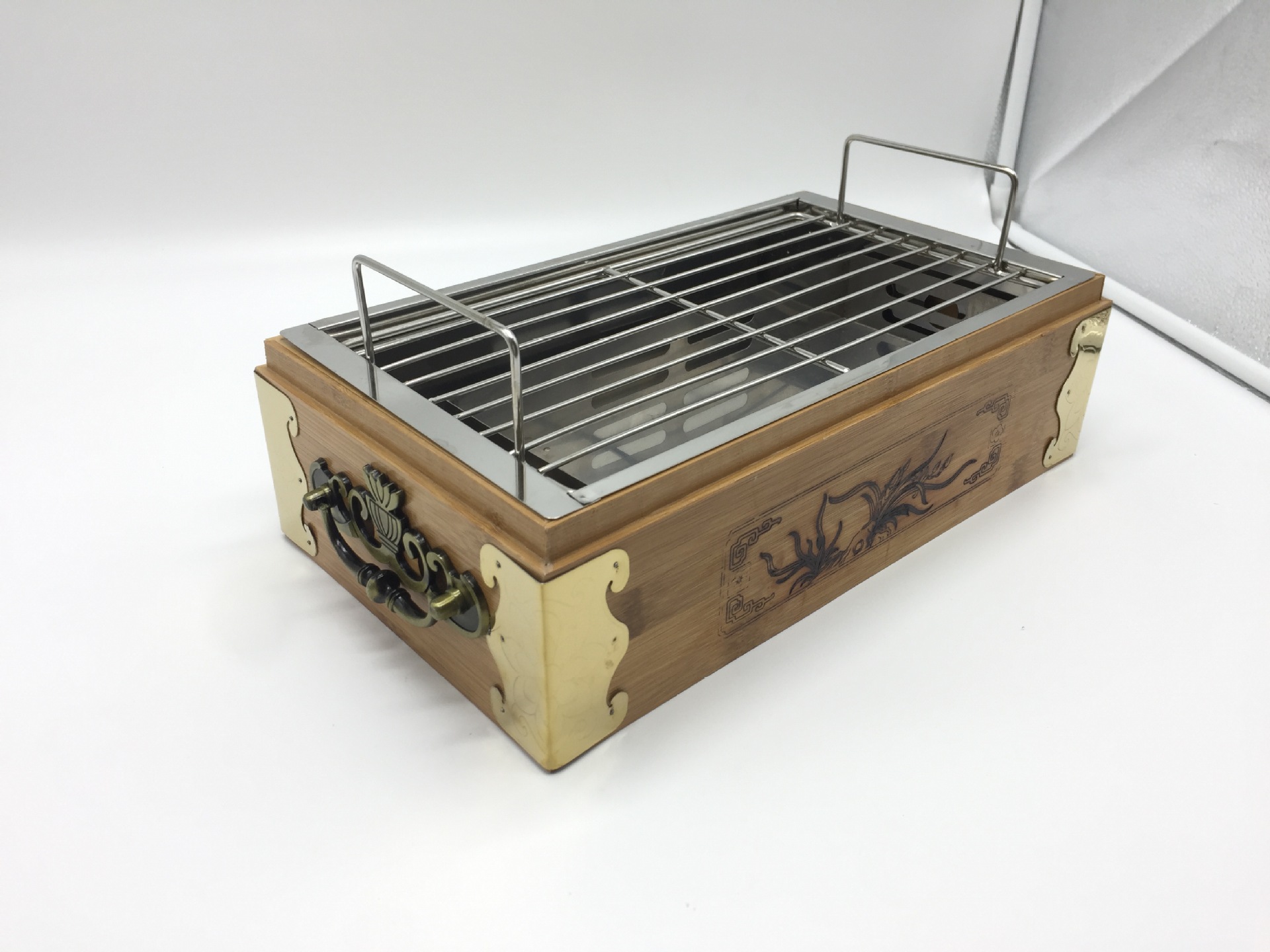 定制【加厚款】锡纸铝箔木盒烧烤炉批发保温炉竹木炉热串炉撸串