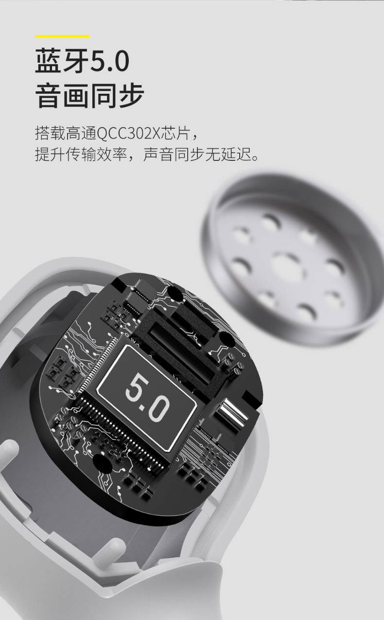 倍思encok tws真无线蓝牙耳机 w06(入耳式 双面无线充)黑色