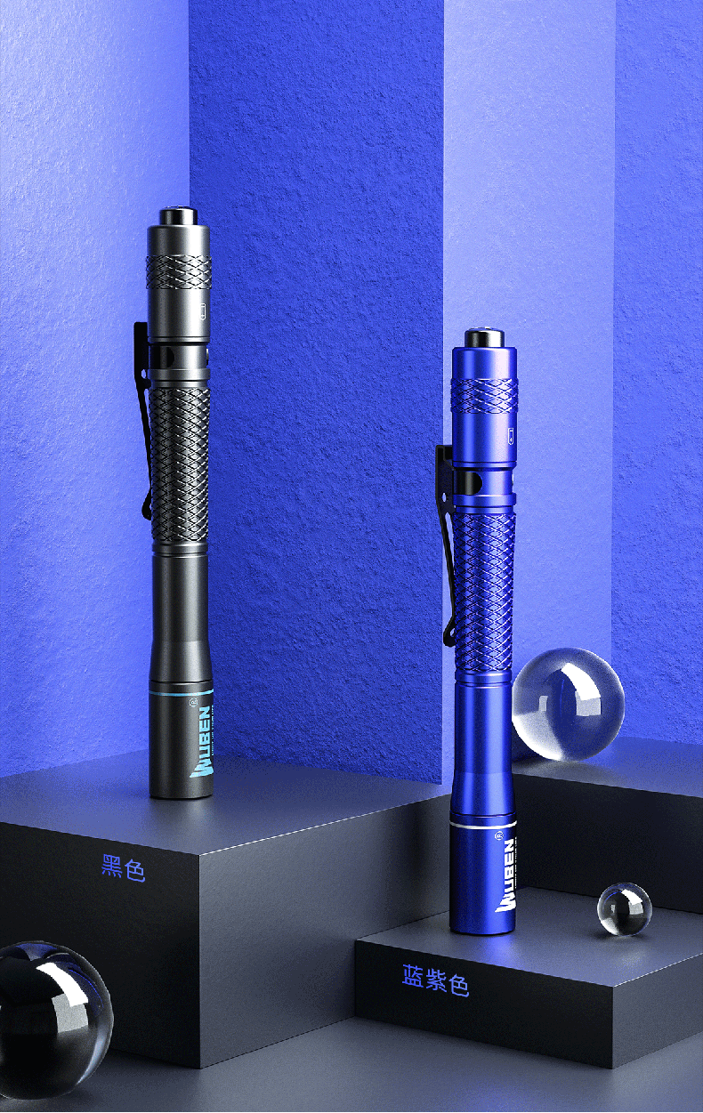 代发紫外线手电家用e19uv光笔电测试荧光剂检测笔365紫光防伪鉴定