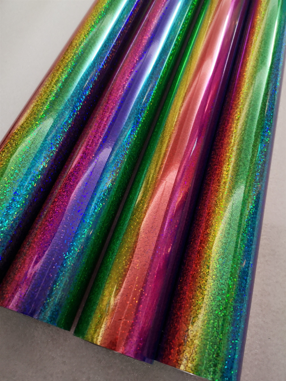 2017新款镭射横条七彩 耐高温 耐水洗 布料 织物烫金纸皮革烫金膜