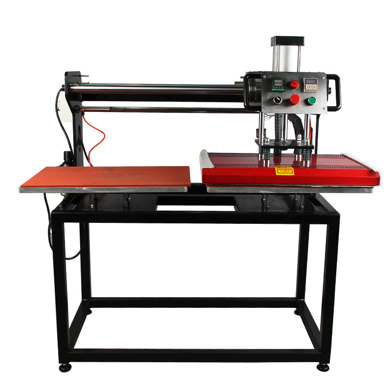 销售气动双工位烫画机上滑半自动热转印烫钻机高压服装印花40*60