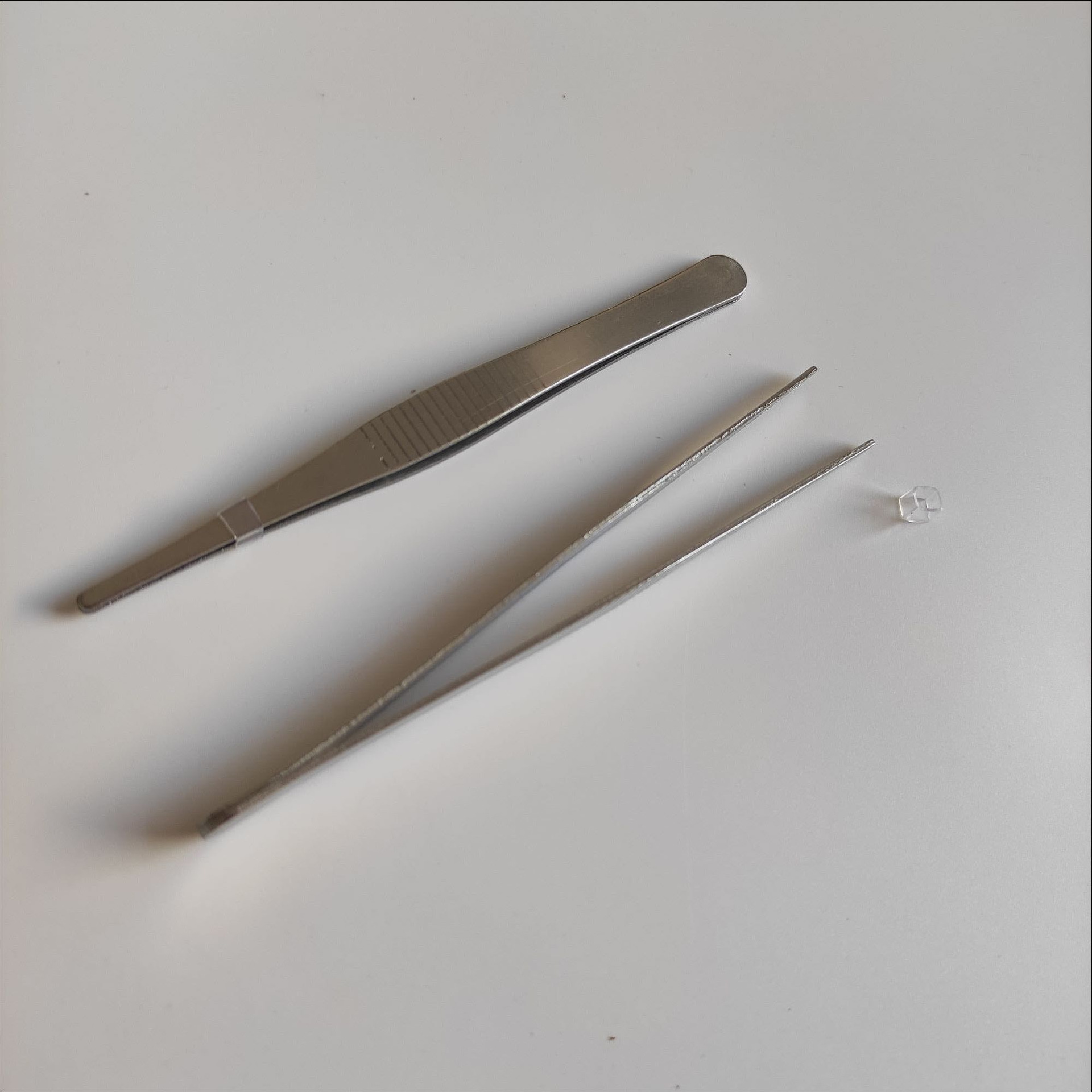 5公分不锈钢小镊子加厚加长直头平头家用医用镊子蝎子镊子