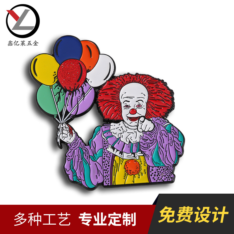 半手工半机械 广场 胸章徽章蝴蝶帽合金