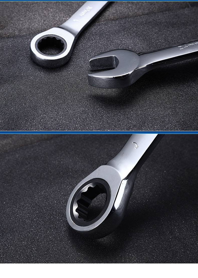 快速梅花棘轮扳手自动棘轮两用扳手开口1364 7mm扳手工具套装