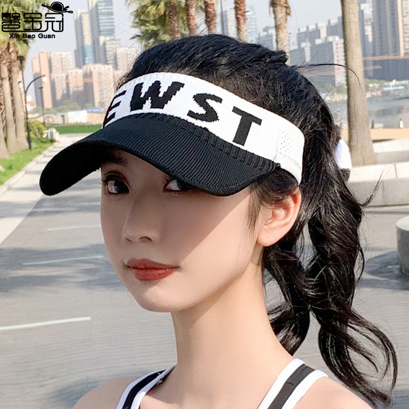 9326 Summer Women's Golf Baseball Topless Hat Outdoor Running Hat Korean Men's Sun Protection Sun Hat