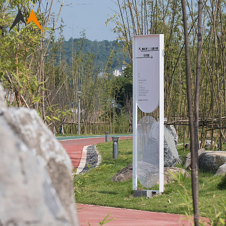 精神堡垒室内导视指示牌定制户外立式发光景园区停车场指引导向牌