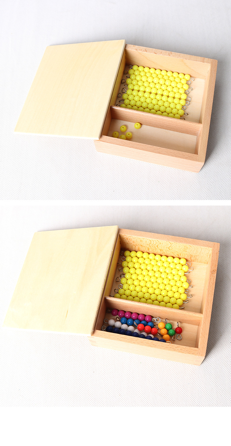 蒙台蒙特梭利蒙氏数学教具早教玩具塞根板配套串珠幼儿益智训练