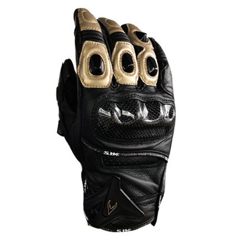 台湾sbk摩托车骑行碳纤手套防摔机车赛车手套男骑士手套四季