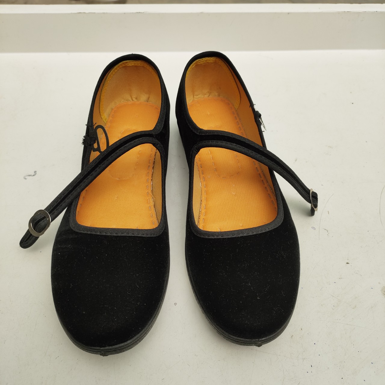 跑量款女布鞋防滑耐磨黑平绒一代酒店工作礼仪鞋广场舞蹈鞋地摊鞋