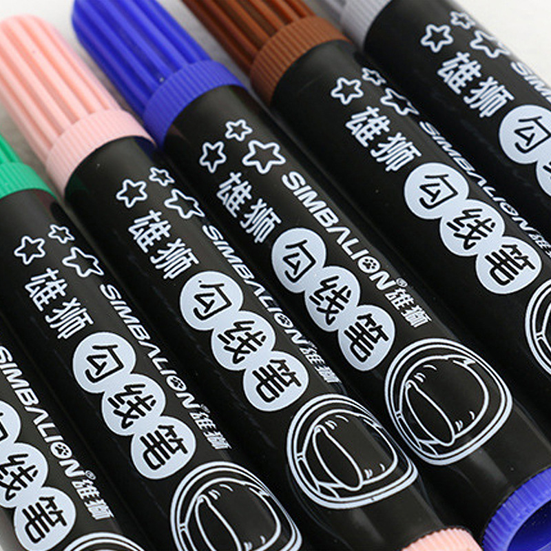 质量保证台湾雄狮 黑色单只水彩笔勾线笔绘画勾边笔 画图笔勾线笔