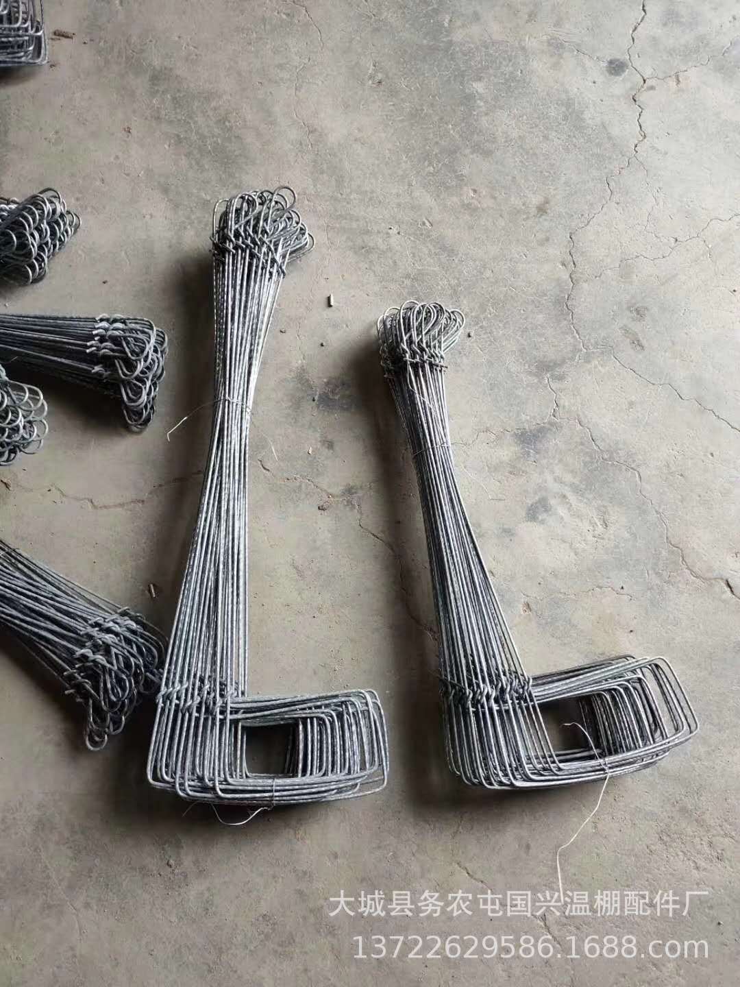 1批发温室大棚加长加粗钢丝地锚防锈耐腐固定压膜绳预埋地锚配件