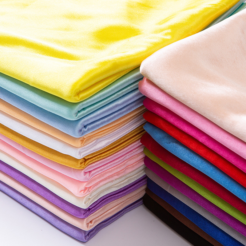 珠光冰绸红绸布窗帘冰丝布料装饰弹力纱幔批发舞台幕布婚庆背景布