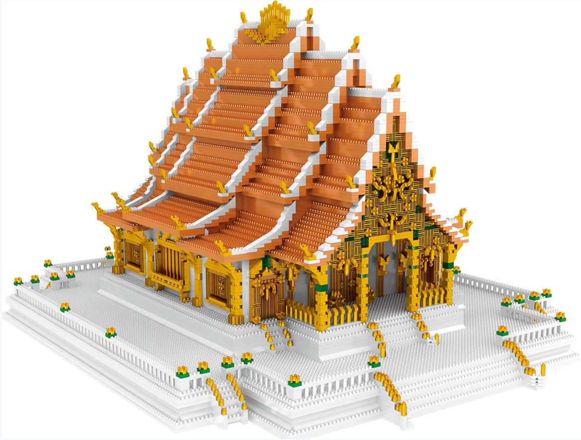 zrk微小颗粒玩具微小拼装diy玩具积木7825泰国大皇宫批发代发