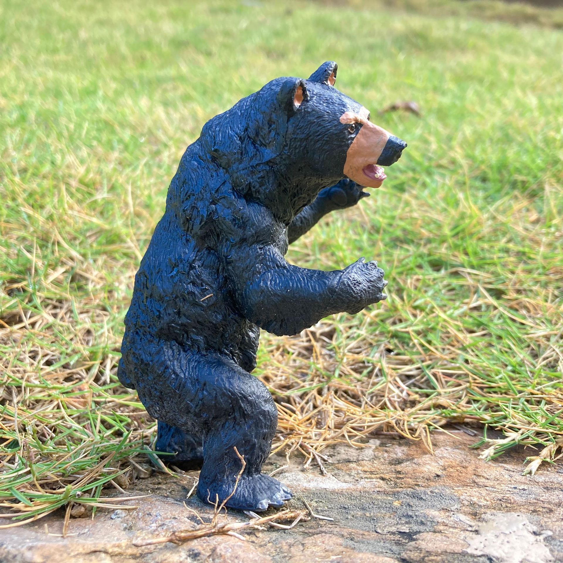 跨境仿真野生动物模型野兽黑熊棕熊模型 小熊仔儿童实心玩具摆件