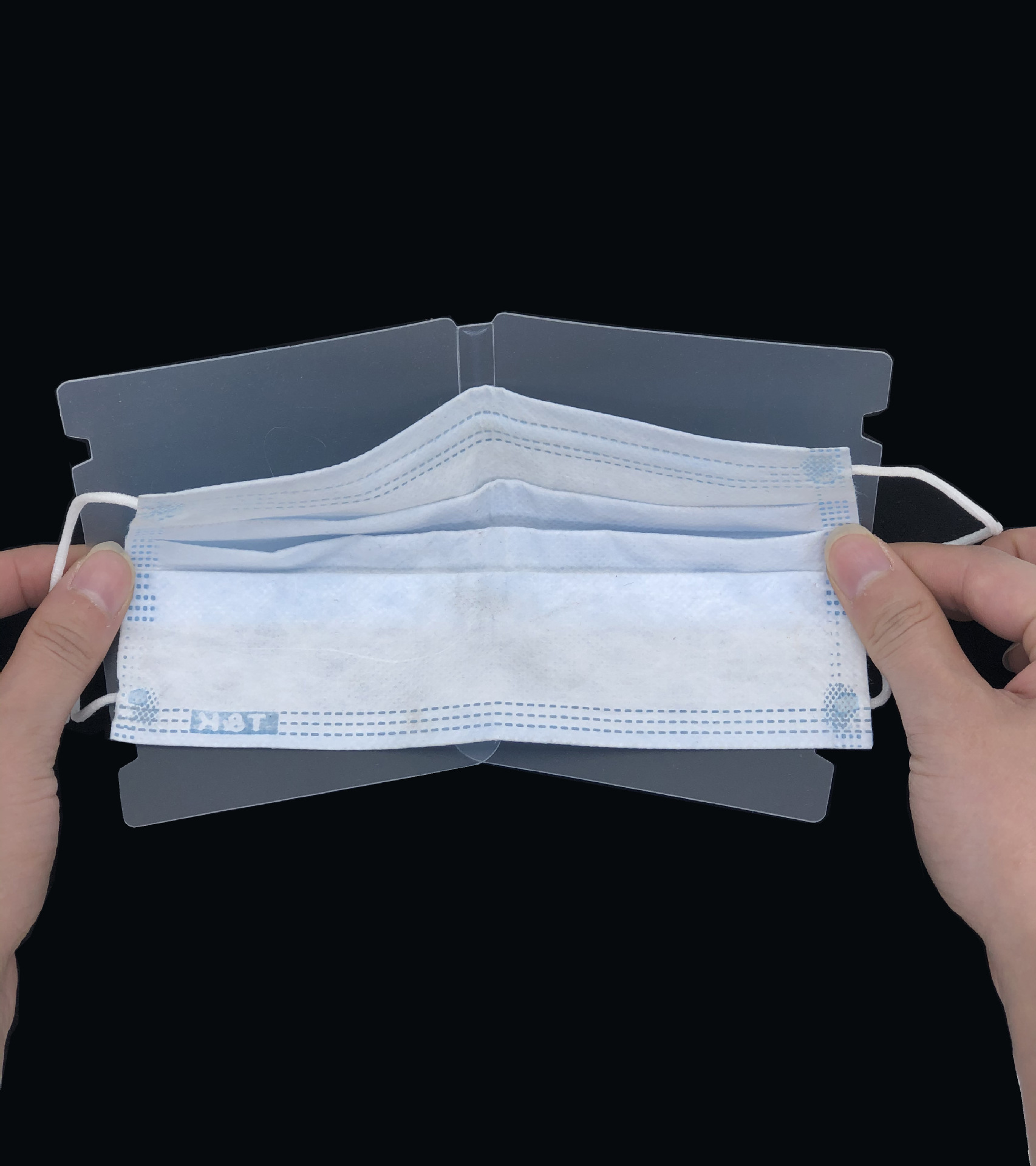 厂家供应亚马逊货源便携式一次性口罩收纳夹 可折叠口罩收纳神器