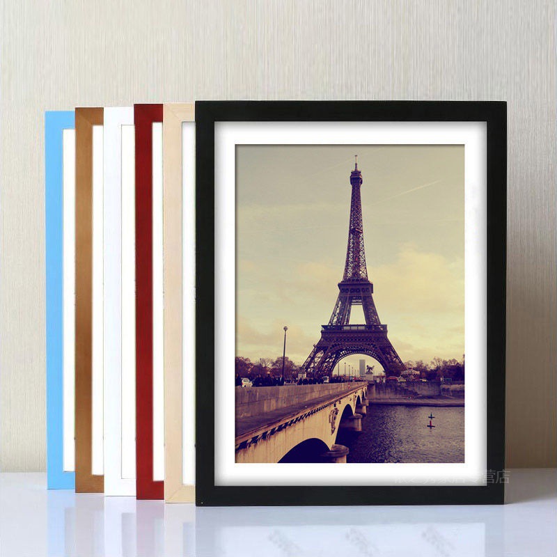 实木相框挂墙16寸20 24创意8k 4k开a3拼图海报定制装裱画框外框a4