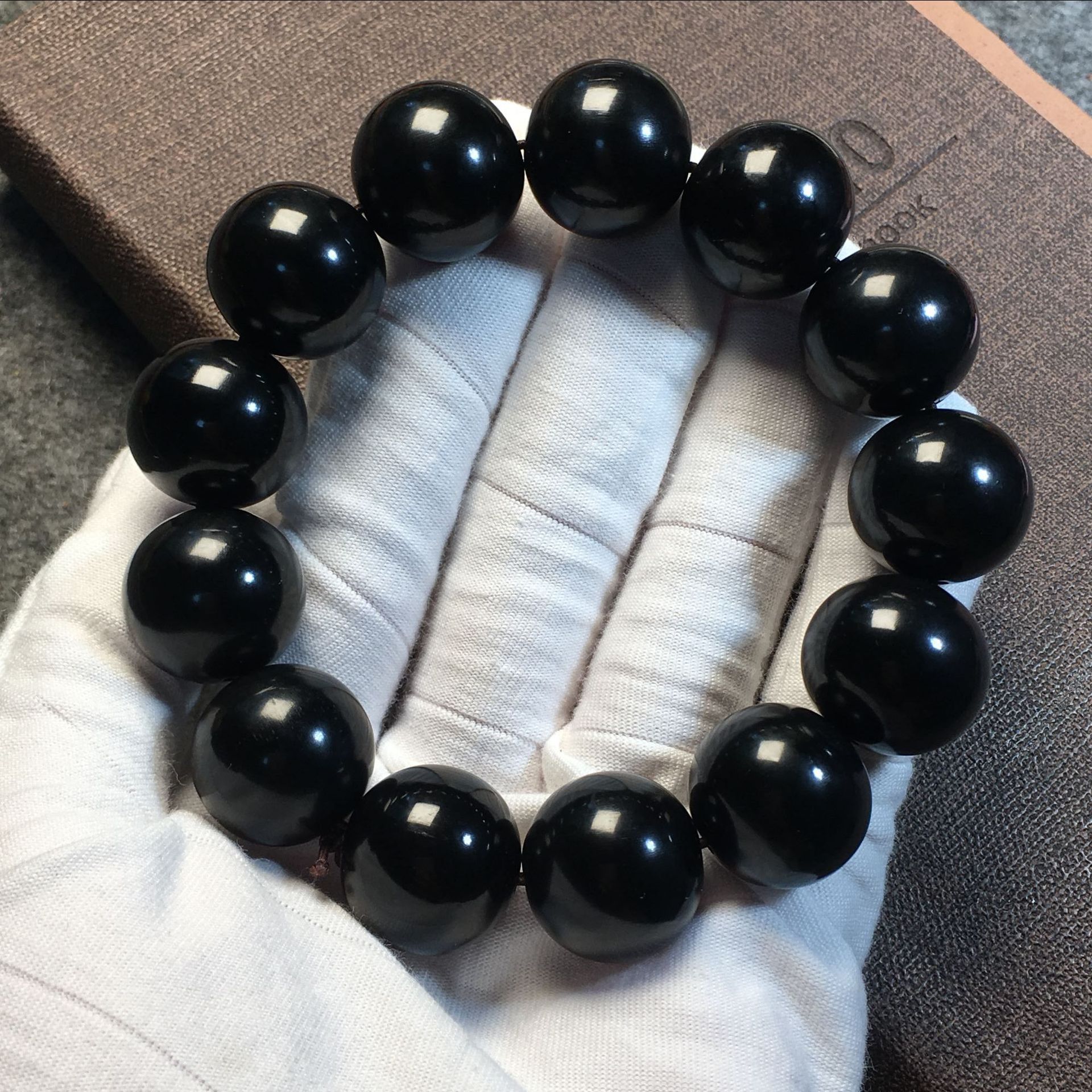 可可西里牛角手串佛珠非洲黑水牛角西藏牦牛角