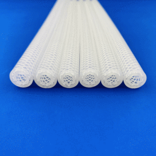 咖啡机用硅胶编织网纹管 耐高压食品级编织管内径4*8生产厂家批发