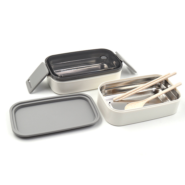 不锈钢饭盒双层筷子勺子配套齐全便携式不锈钢饭盒厂家定制批发